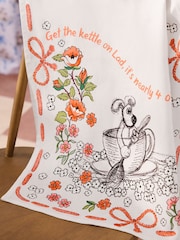 Cath Kidston Set of 2 Orange/White Wallace and Gromit Tea Towels and Apron - Image 2 of 4