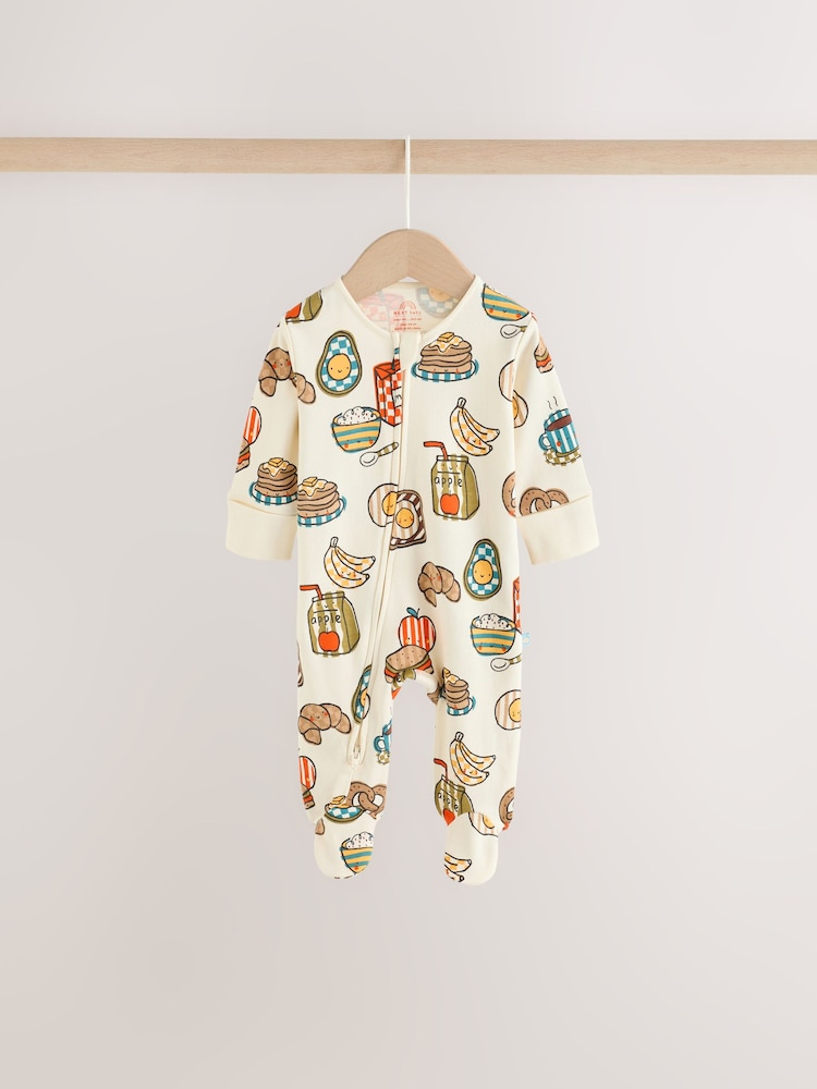 Blue/Orange Brunch Baby Sleepsuit 3 Pack (0mths-2yrs) - Image 2 of 11 Blue/Orange Brunch Baby Sleepsuit 3 Pack (0mths-2yrs) - Image 2 of 11