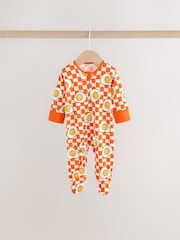 Blue/Orange Brunch Baby Sleepsuit 3 Pack (0mths-2yrs) - Image 4 of 11