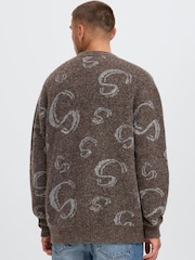 !Solid Brown Long Sleeve V-Neck Cardigan - Image 3 of 5