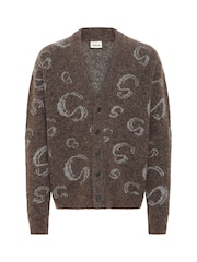 !Solid Brown Long Sleeve V-Neck Cardigan - Image 5 of 5