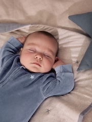 Plavi velur - Dvosmerni rar Beba Sleepsuits 2 paket (0mths-2god) - Slika 2 od 16