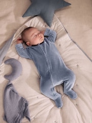 Plavi velur - Dvosmerni rar Beba Sleepsuits 2 paket (0mths-2god) - Slika 3 od 16