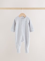 Plavi velur - Dvosmerni rar Beba Sleepsuits 2 paket (0mths-2god) - Slika 5 od 16