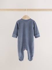 Plavi velur - Dvosmerni rar Beba Sleepsuits 2 paket (0mths-2god) - Slika 7 od 16
