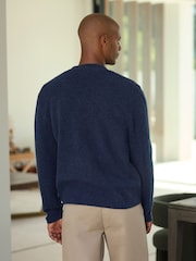 Denim Blue Relaxed Fit Cosy Cardigan - Image 3 of 4