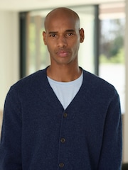 Denim Blue Relaxed Fit Cosy Cardigan - Image 4 of 4