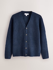 Denim Blue Relaxed Fit Cost Cardigan With Wool - Image 5 of 7
