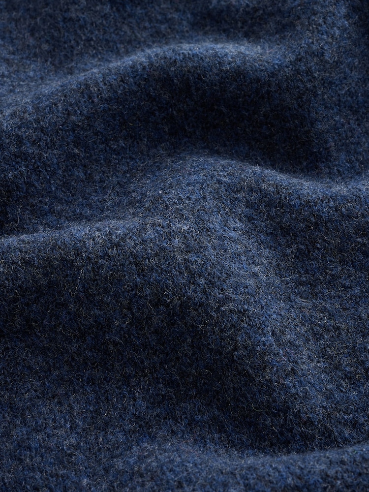 Denim Blue Relaxed Fit Cost Cardigan With Wool - Image 7 of 7