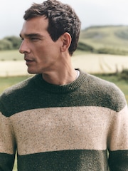 Raya verde/crudo - Suéter de punto con cuello redondo - Imagen 5 de 8
