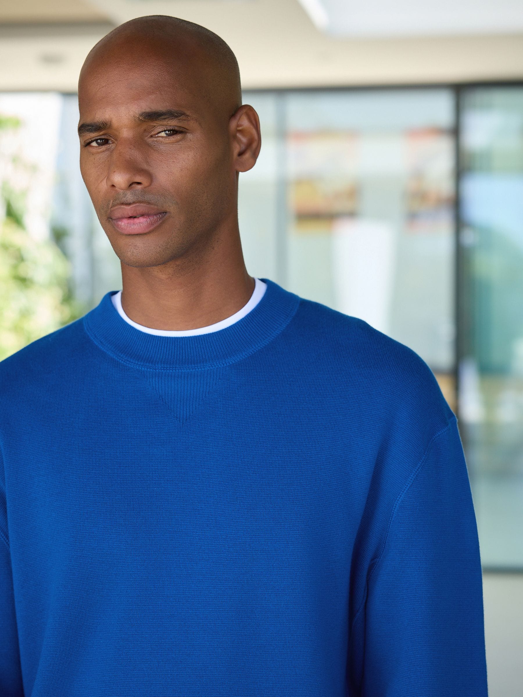 Buy Cobalt Blue Relaxed Fit N. Premium Mid Weight Knitted