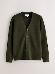 Khaki Green Relaxed Fit Cosy Cardigan - Image 6 of 8