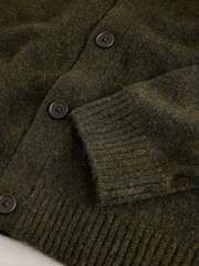 Khaki Green Relaxed Fit Cosy Cardigan - Image 7 of 8