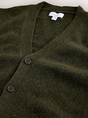 Khaki Green Relaxed Fit Cosy Cardigan - Image 8 of 8