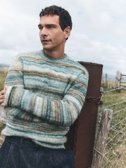 Green Spacedye Striped Jumper - Image 1 of 8