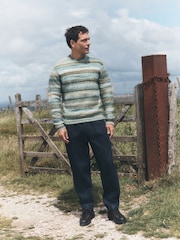 Green Spacedye Striped Jumper - Image 2 of 8