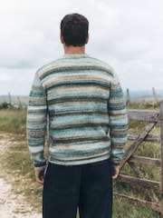 Green Spacedye Striped Jumper - Image 4 of 8