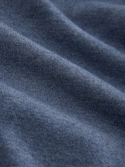 Mid Blue Long Sleeve Knitted Polo Shirt - Image 8 of 8