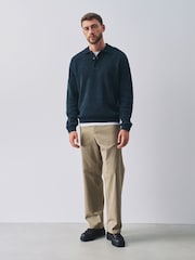 Темно-синий - Chenille Rib Polo Shirt - Изображение 2 10