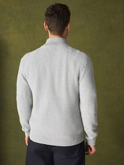 Grey N. Premium Cable-Knit Quarter Zip Jumper - Image 3 of 7