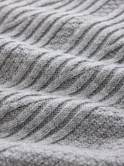 Grey N. Premium Cable-Knit Quarter Zip Jumper - Image 7 of 7