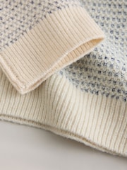 Ecru N. Premium  Cable Knitted Crew Neck Jumper With Wool - Image 7 of 7