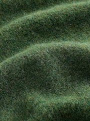 Green Relaxed Fit Cosy Crew Neck Jumper with Wool - Image 8 of 8