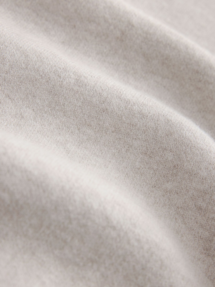 Oatmeal N. Premium Ultrasoft Smart knitted Polo Shirt with Wool - Image 7 of 7