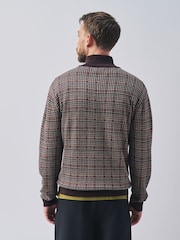 Braun - Check Quarter Zip Jumper - Bild 3 von 8