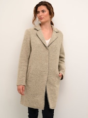 CULTURE Natural Birgith Long Sleeve Collared Jacket - Image 1 of 6