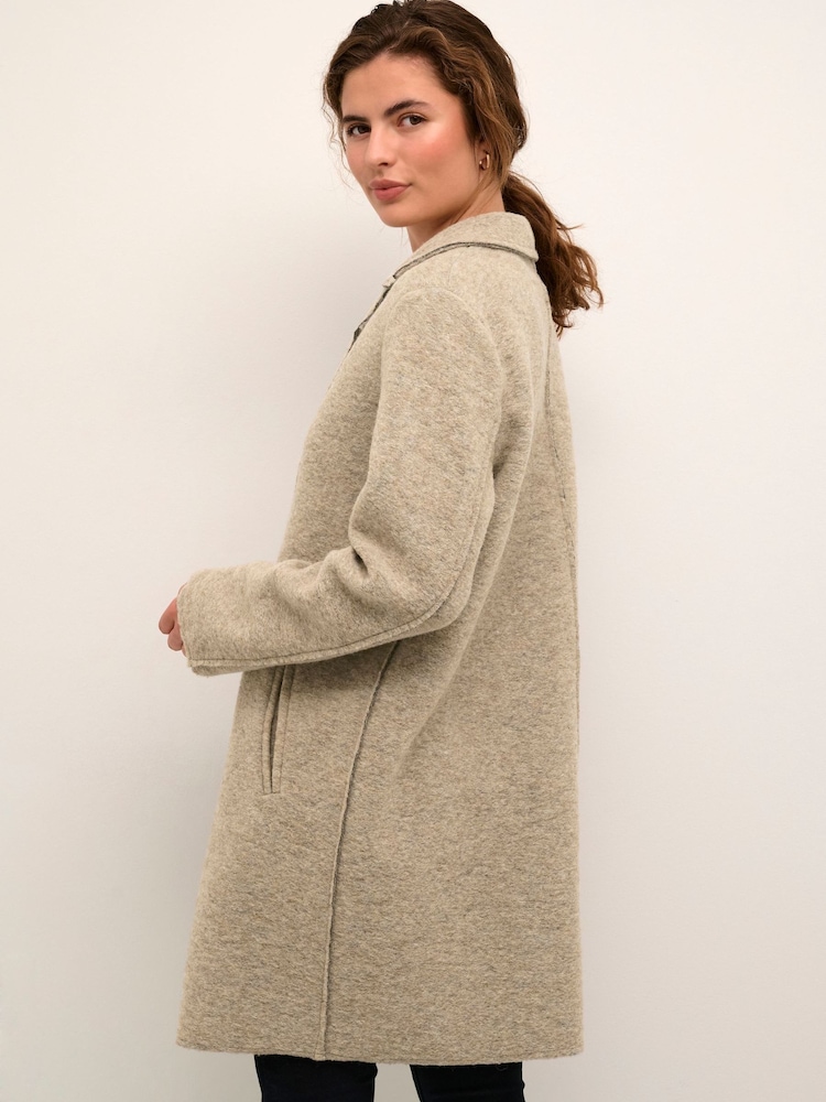 CULTURE Natural Birgith Long Sleeve Collared Jacket - Image 2 of 6