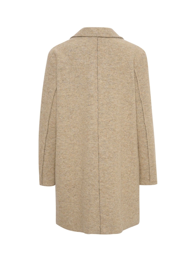 CULTURE Natural Birgith Long Sleeve Collared Jacket - Image 6 of 6