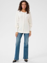 CULTURE White Annemarie Scallop Long Sleeve Cardigan - Image 2 of 6