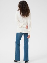CULTURE White Annemarie Scallop Long Sleeve Cardigan - Image 3 of 6