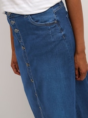 CULTURE Blue Ami Button Denim Skirt - Image 4 of 6