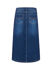 CULTURE Blue Ami Button Denim Skirt - Image 6 of 6