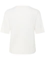 CULTURE White Hedi Arrow Short Sleeve Jumper - Image 6 of 6