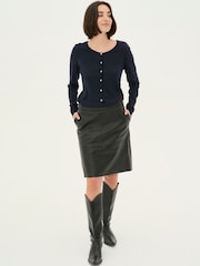 CULTURE Black Berta Leather Skirt - Image 3 of 8