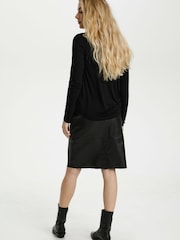 CULTURE Black Berta Leather Skirt - Image 4 of 8