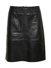 CULTURE Black Berta Leather Skirt - Image 6 of 8