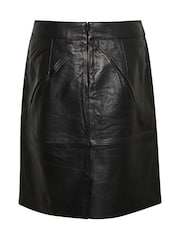CULTURE Black Berta Leather Skirt - Image 7 of 8