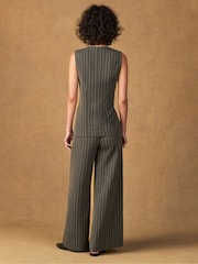 Ro&Zo Green Petite Pinstripe Tailored Trousers - Image 2 of 6