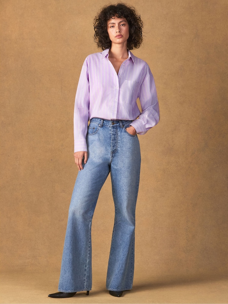 Ro&Zo Blue Petite Denim Bootleg Jeans - Image 1 of 5