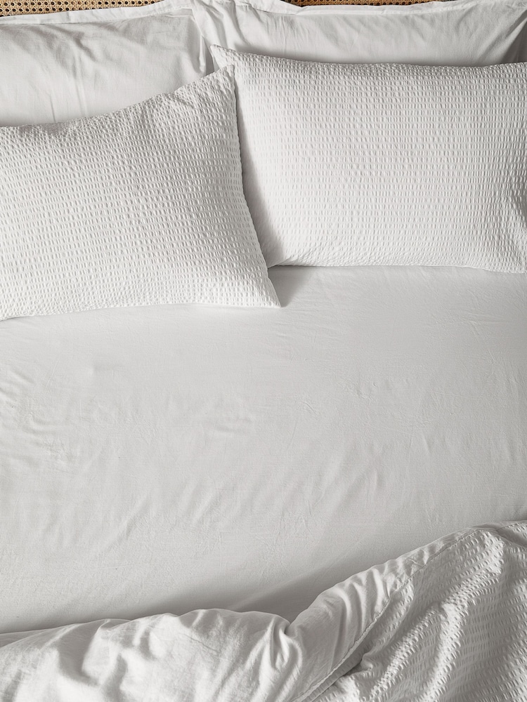 Yard Chalk Hebden Washed Cotton Fitted Sheet - Image 1 of 1