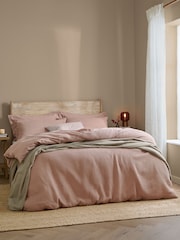 Yard Cotta Hebden Waffle Cotton Duvet Cover and Pillowcase Set - Image 1 of 3