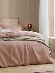 Yard Cotta Hebden Waffle Cotton Duvet Cover and Pillowcase Set - Image 3 of 3