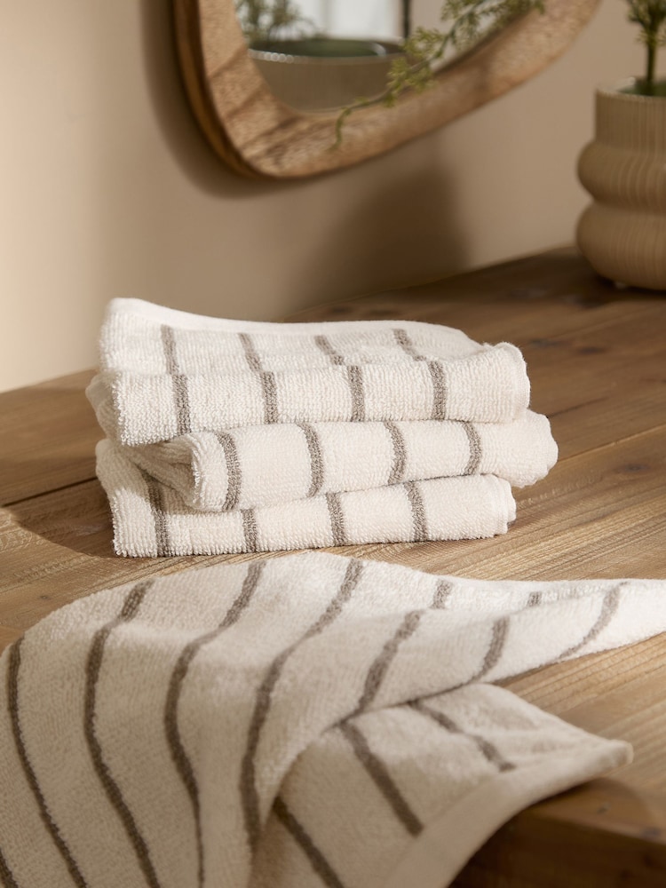 Yard Mole Hebden Narrow Stripe Cotton Towel - Image 1 of 4