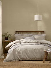 Yard Stone Hebden Washed Cotton Duvet Cover and Pillowcase Set - Image 1 of 4