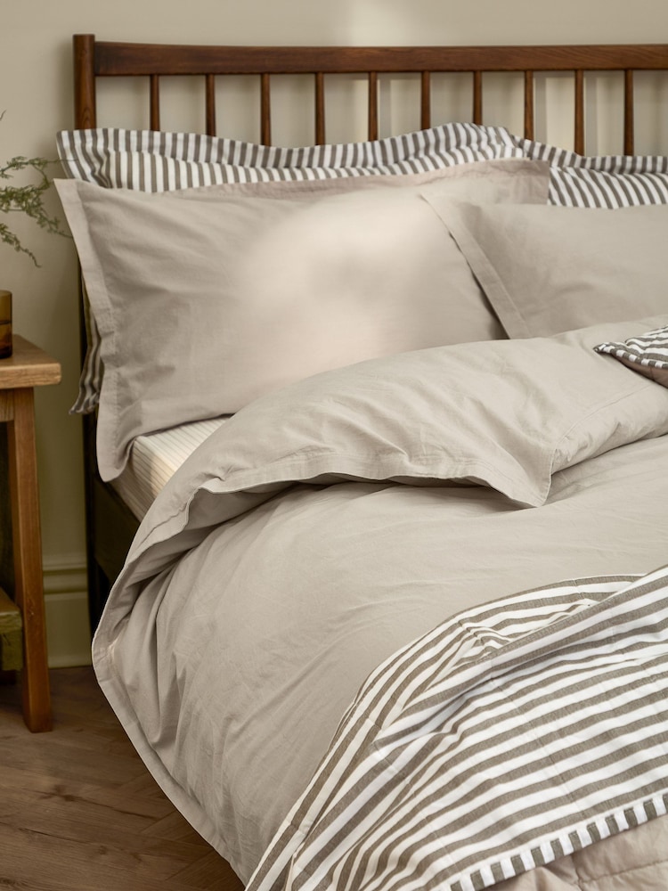 Yard Stone Hebden Washed Cotton Duvet Cover and Pillowcase Set - Image 2 of 4 Yard Stone Hebden Washed Cotton Duvet Cover and Pillowcase Set - Image 2 of 4
