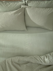 Yard Bay Green Hebden Washed Cotton Fitted Sheet - Image 1 of 1